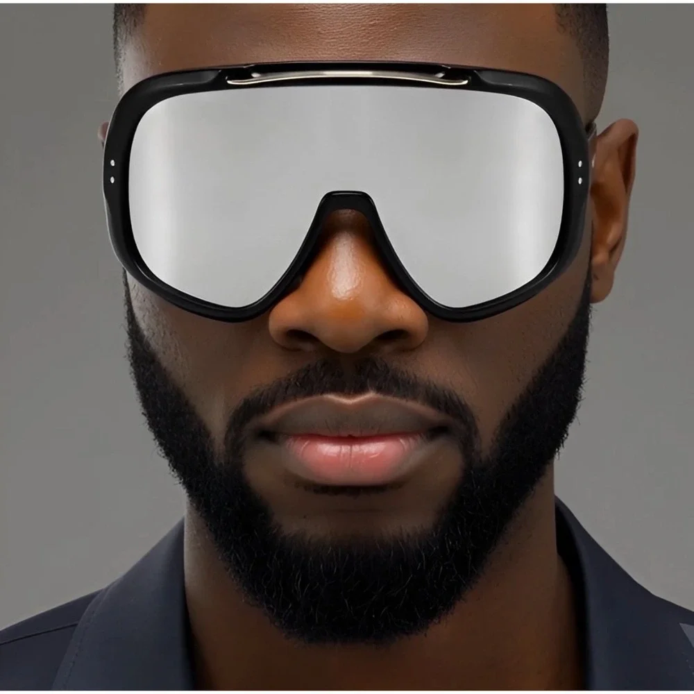 Mens Sunglasses Bold Fashion  Trendy Wraparound Large Shades Gafas‎ Lentes 2026